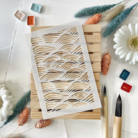 Stencil - TEMPETE - BRE102 - CHOU &amp; FLOWERS