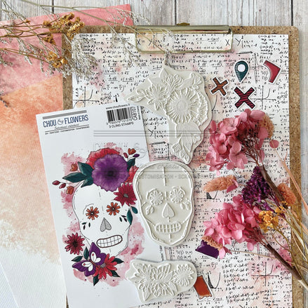 CALAVERAS CLING STAMP SET - CAB107 - CHOU &amp; FLOWERS