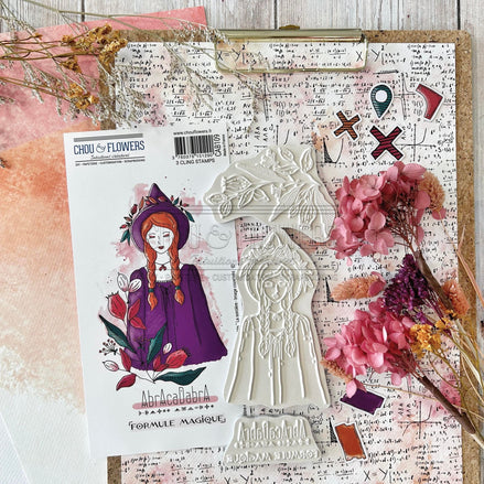 CLING STAMP SET - LA SORCIERE - CAB109 - CHOU &amp; FLOWERS