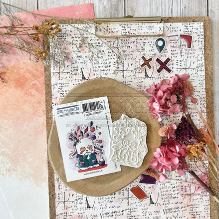 CLING STAMP - DOUDOU CHIMISTEE - CAB112 - CHOU &amp; FLOWERS