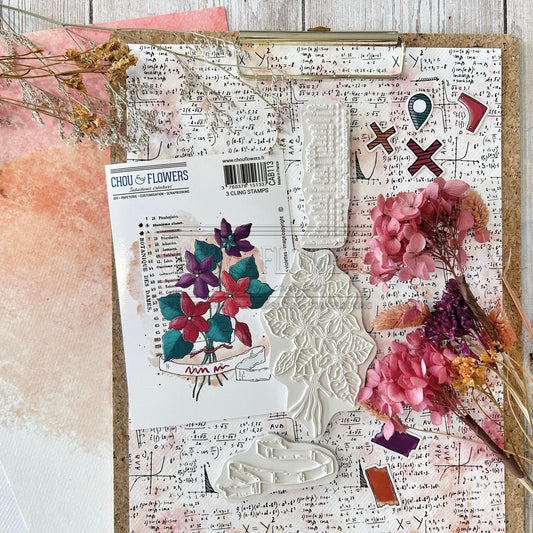 SET TIMBRI CLING -  LES MOLECULES DU BONHEUR - CAB113 - CHOU & FLOWERS