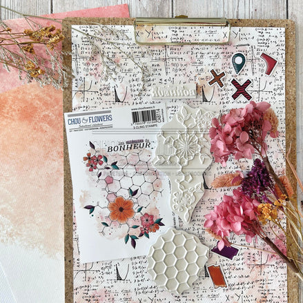 CLING STAMP SET - LES VIOLETTES - CAB114 - CHOU &amp; FLOWERS