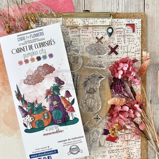 SET TIMBRI CLEAR - PUMKIN CITY- CAB116 - CHOU & FLOWERS