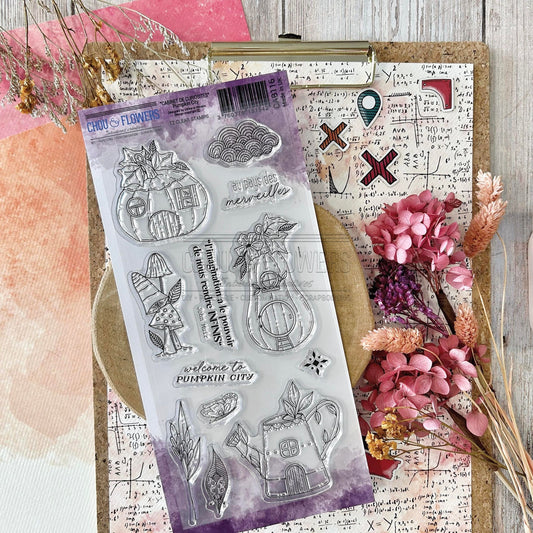 SET TIMBRI CLEAR - PUMKIN CITY- CAB116 - CHOU & FLOWERS