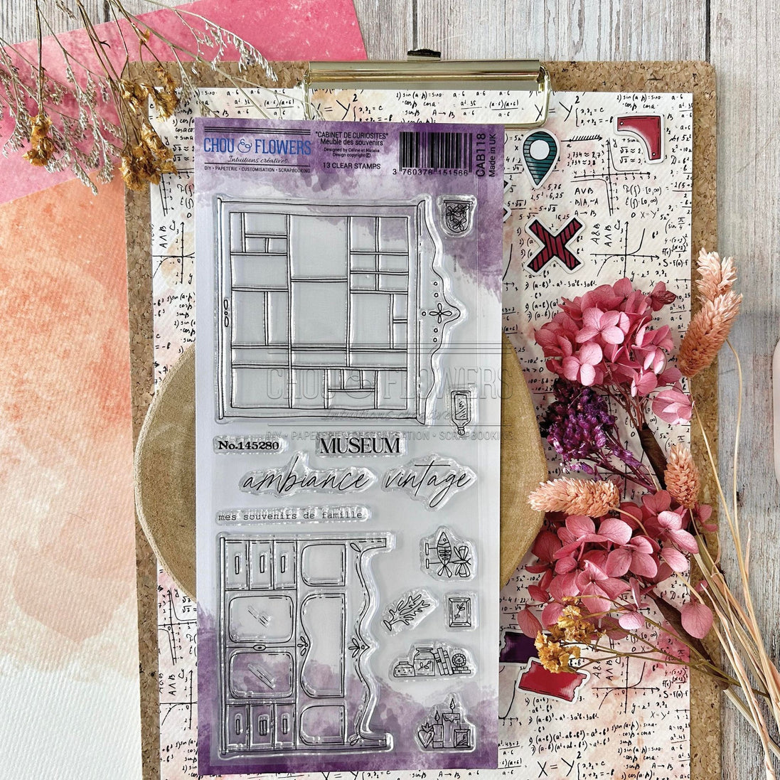 CLEAR STAMP SET - MEUBLE DES SOUVENIRS - CAB118 - CHOU &amp; FLOWERS