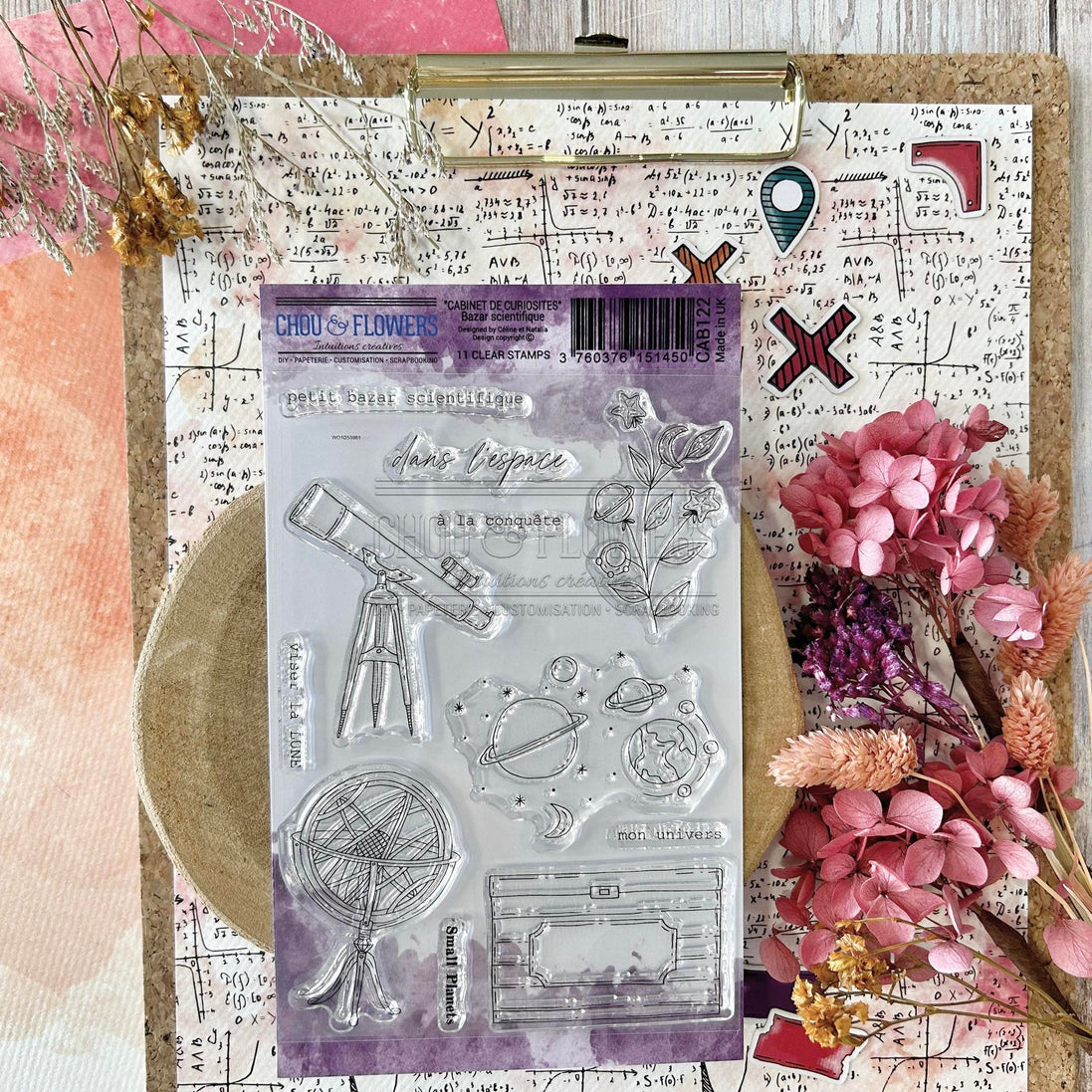 CLEAR STAMP SET - BAZAR SCIENTIPHIQUE - CAB122 - CHOU &amp; FLOWERS
