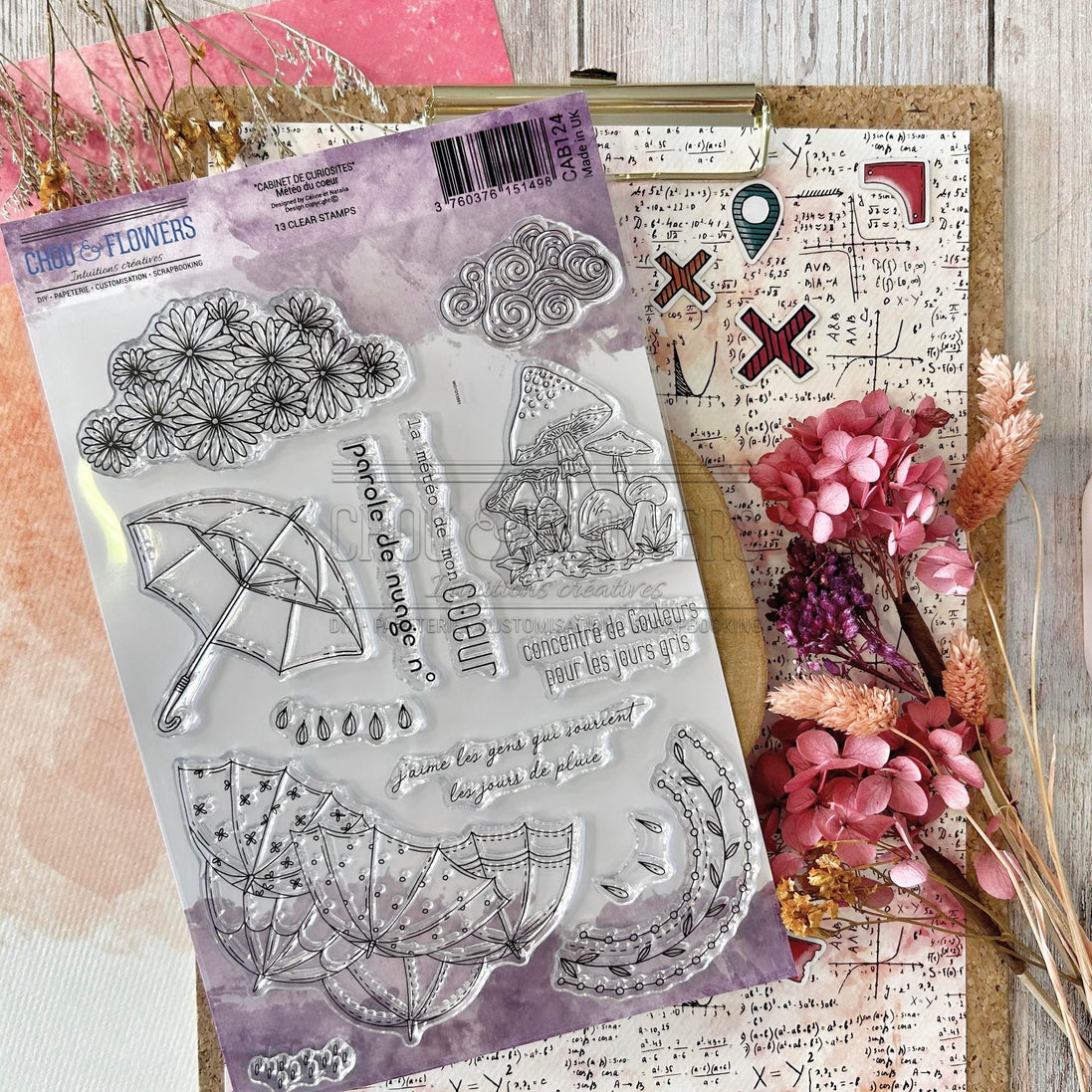CLEAR STAMP SET - METEO DU COEUR - CAB124 - CHOU &amp; FLOWERS