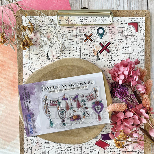TIMBRO CLEAR - GUIRLANDE MEXICAINE - CAB130 - CHOU & FLOWERS