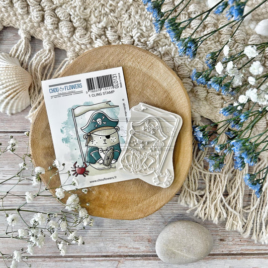 TIMBRO CLING - DOUDOU CAPITAINE - GLO131 - CHOU & FLOWERS