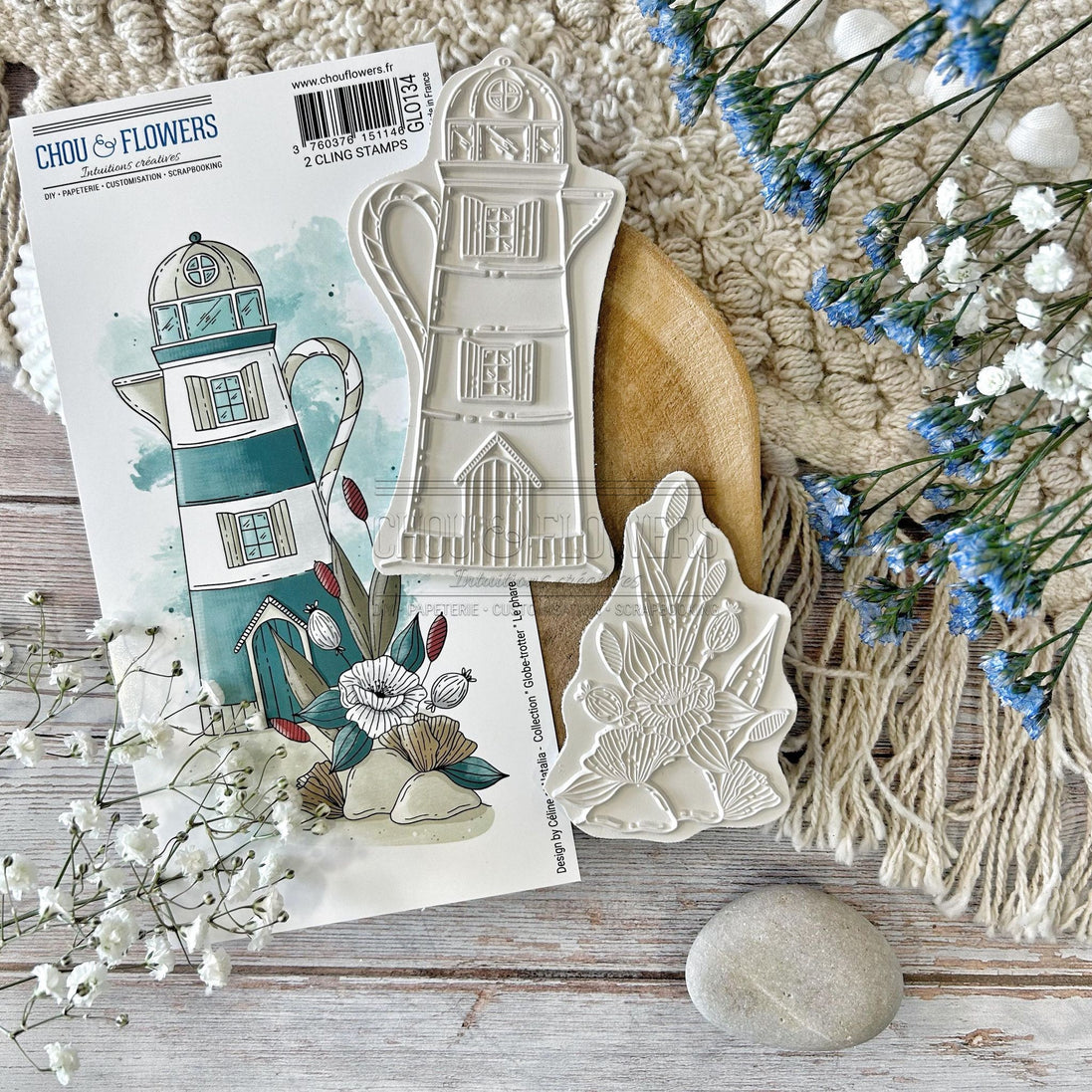 CLING STAMP SET - LE PHARE THEIERE - GLO134 - CHOU &amp; FLOWERS