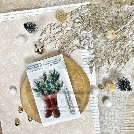 TIMBRO CLEAR - BOTTE DE NOEL  - REV107 - CHOU & FLOWERS