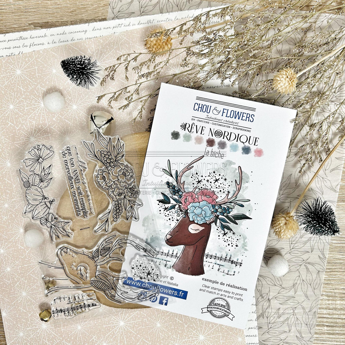 SET TIMBRI CLEAR - LA BICHE - REV115 - CHOU & FLOWERS