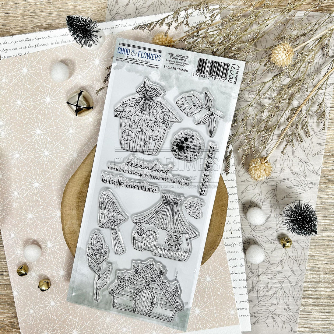 CLEAR STAMP SET - VILLAGE VIKING - REV121 - CHOU &amp; FLOWERS