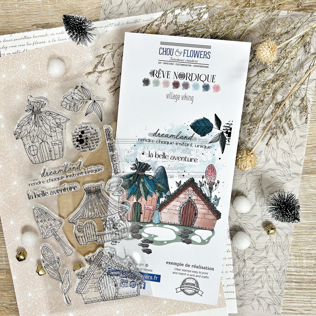 CLEAR STAMP SET - VILLAGE VIKING - REV121 - CHOU &amp; FLOWERS