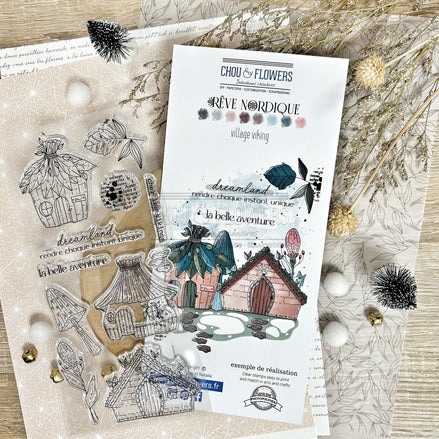 CLEAR STAMP SET - VILLAGE VIKING - REV121 - CHOU &amp; FLOWERS
