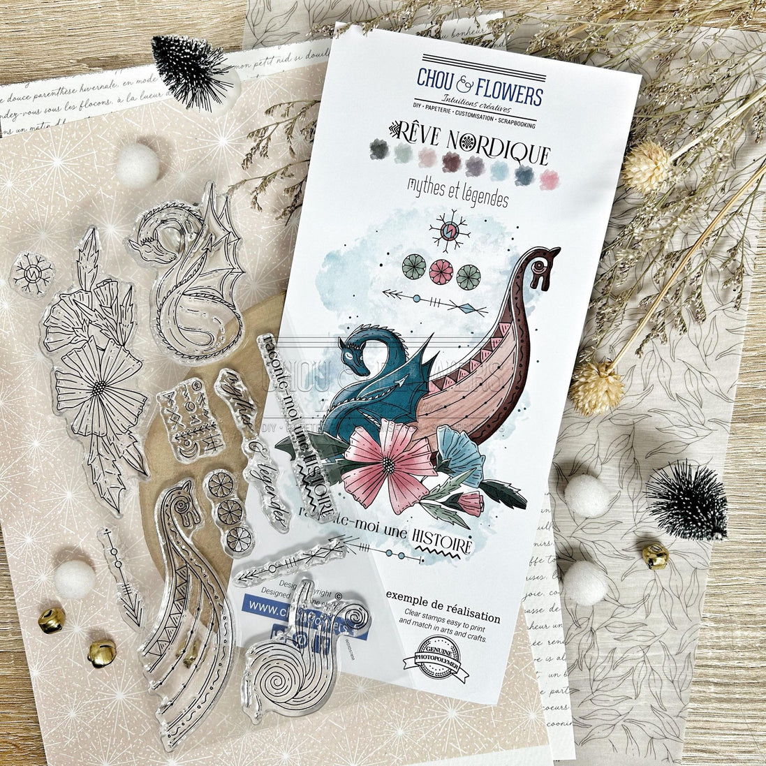 CLEAR STAMP SET - MYTHES ET LEGENDES - REV123 - CHOU &amp; FLOWERS