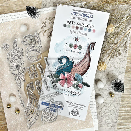 CLEAR STAMP SET - MYTHES ET LEGENDES - REV123 - CHOU &amp; FLOWERS