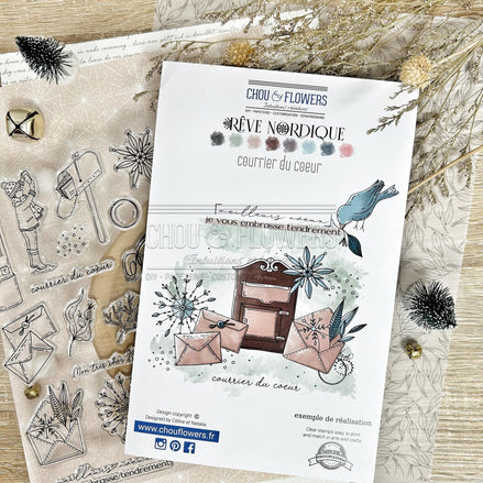 CLEAR STAMP SET - COURRIER DU COEU - REV126 - CHOU &amp; FLOWERS