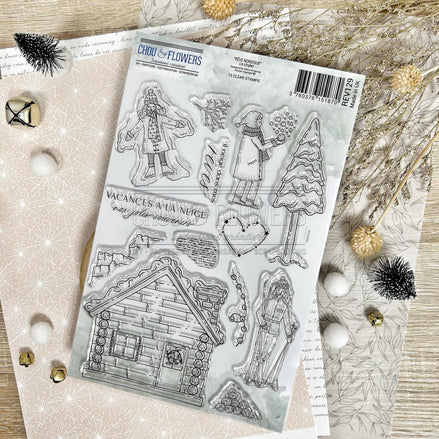 CLEAR STAMP SET - LE CHALET - REV129 - CHOU &amp; FLOWERS