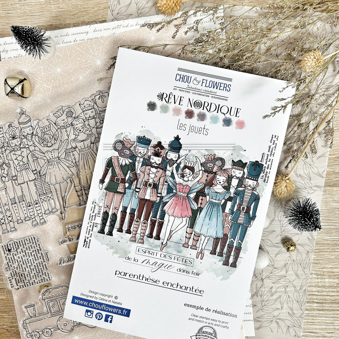 CLEAR STAMP SET - LES JOUETS - REV130 - CHOU &amp; FLOWERS