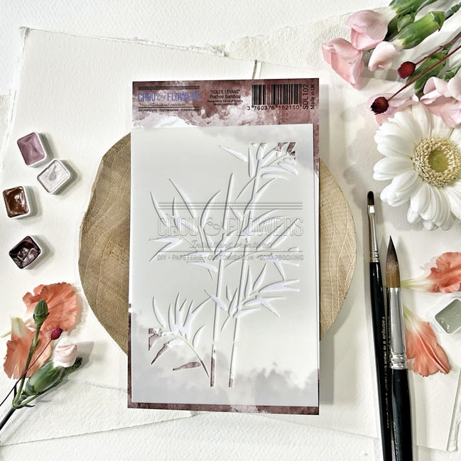 Stencil - BAMBOU -SOL102- CHOU &amp; FLOWERS