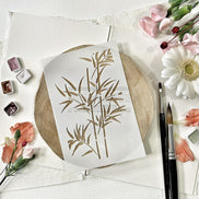 Stencil - BAMBOU -SOL102- CHOU & FLOWERS