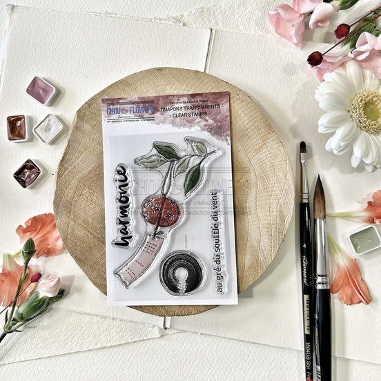 CLEAR STAMP SET - VENT CLOCHETTE -SOL114- CHOU &amp; FLOWERS