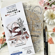 CLEAR STAMP SET - TRANQUILLITE -SOL125- CHOU & FLOWERS