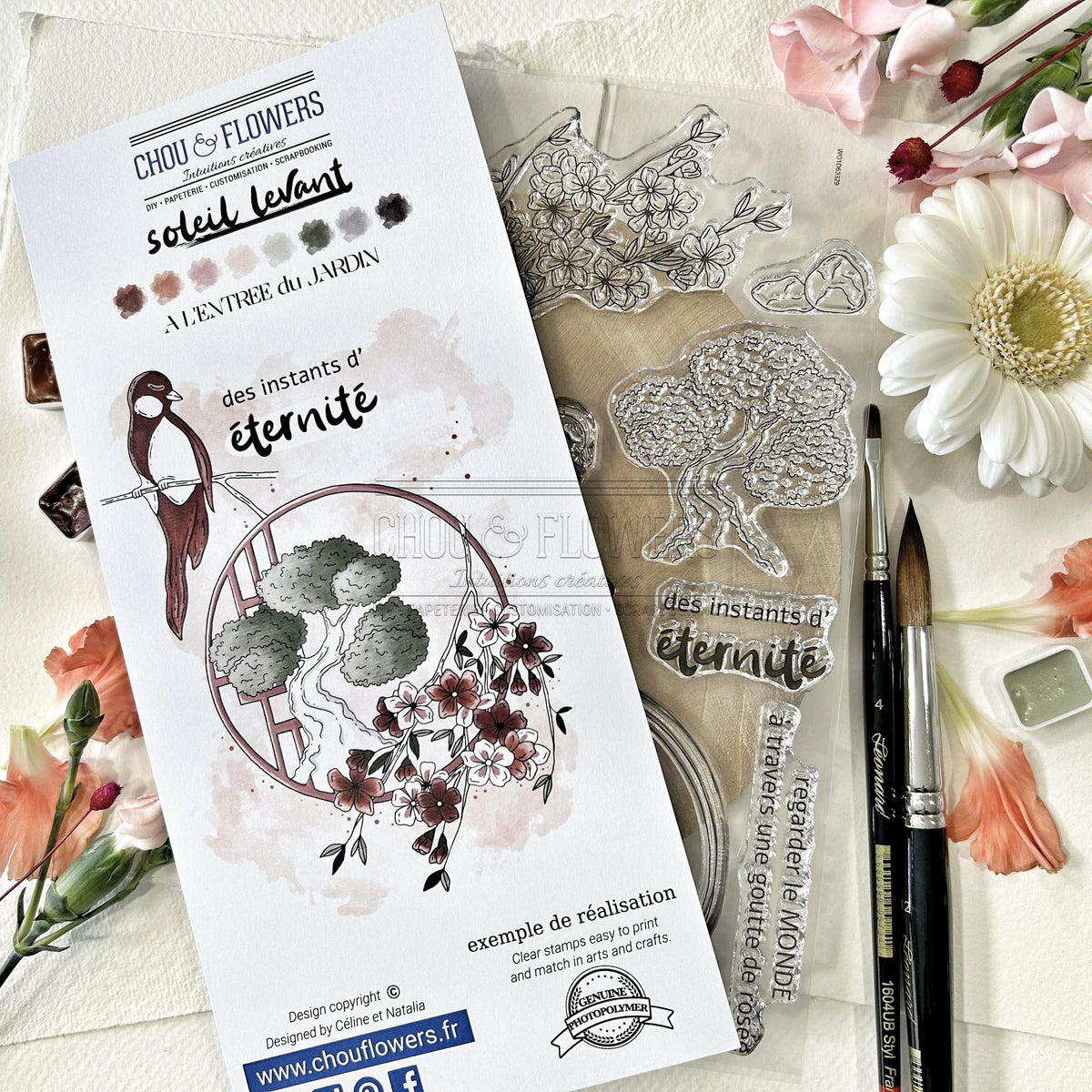 CLEAR STAMP SET - L'ENTREE DU JARDIN -SOL128- CHOU & FLOWERS