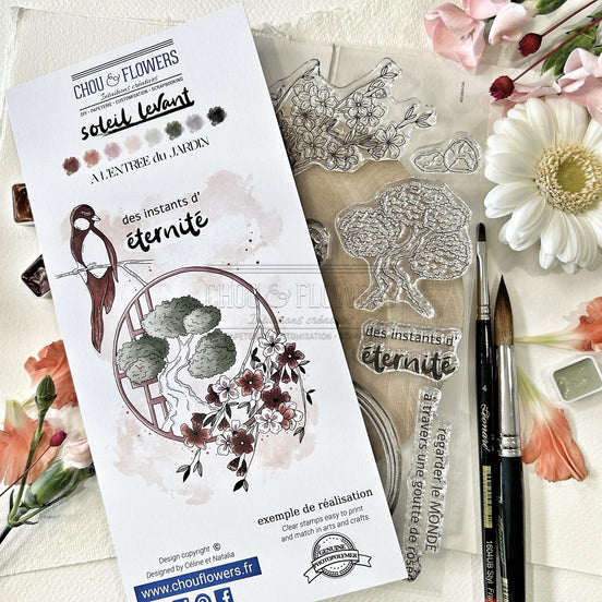 CLEAR STAMP SET - L'ENTREE DU JARDIN -SOL128- CHOU &amp; FLOWERS