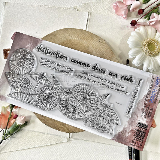 SET TIMBRI CLEAR - OMBRELLES  -SOL130- CHOU & FLOWERS
