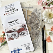 CLEAR STAMP SET - UMBRELLES -SOL130- CHOU & FLOWERS