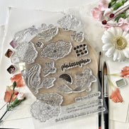 CLEAR STAMP SET - CARPES KOI -SOL132- CHOU & FLOWERS