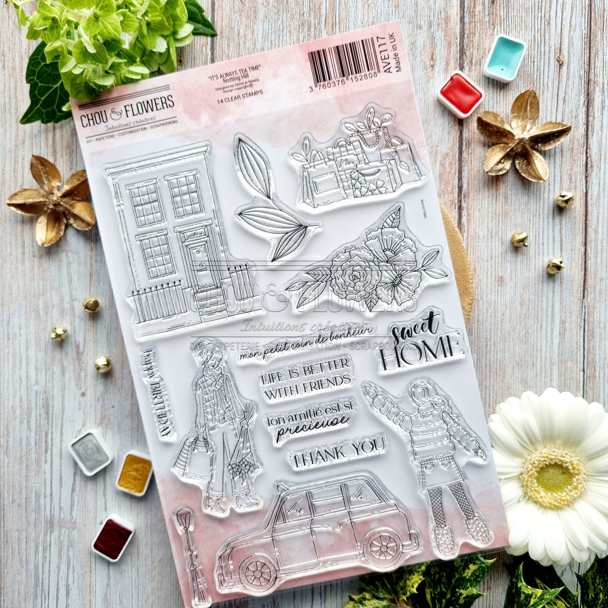 STAMP SET -NOTTING HILL -AVE117- CHOU & FLOWERS