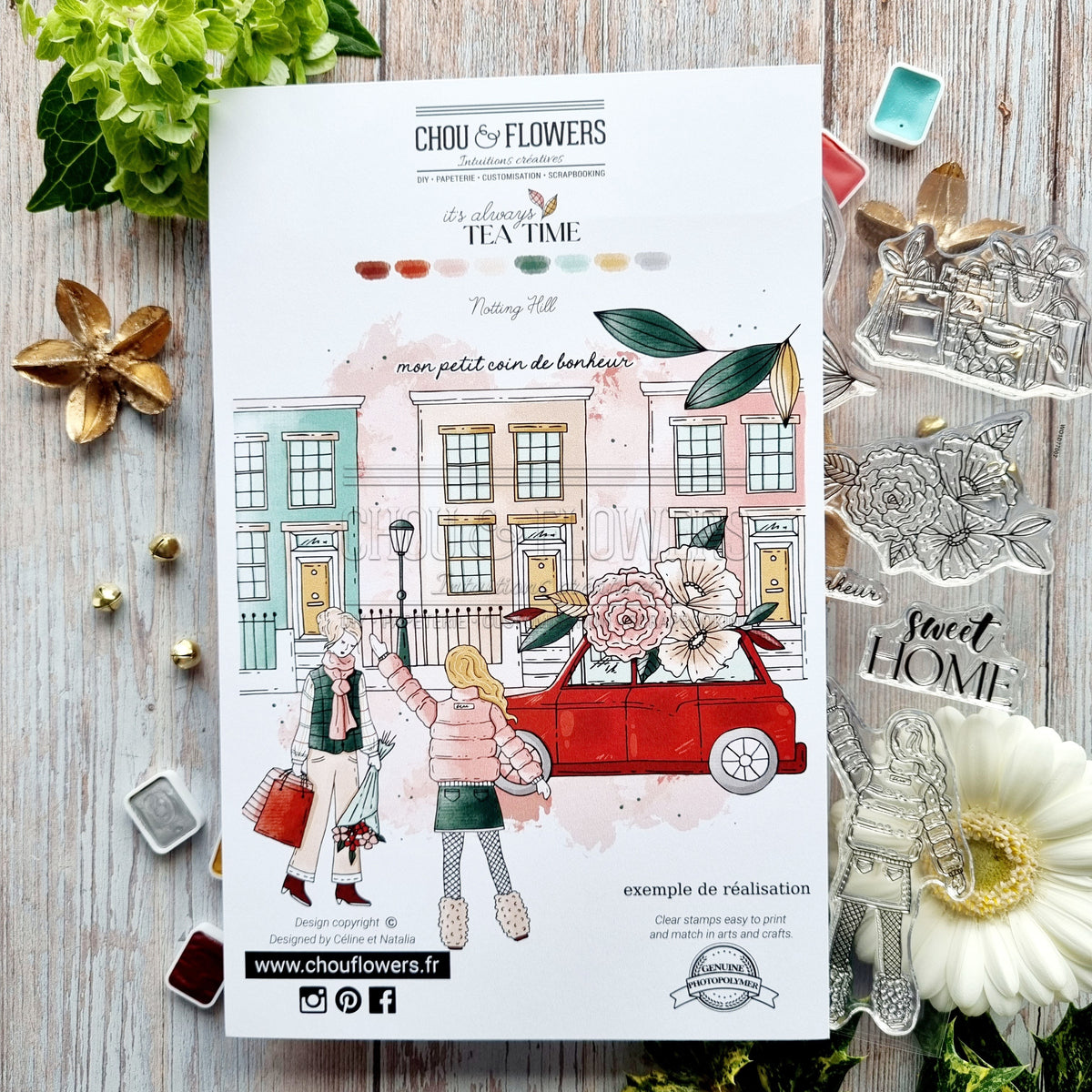 STAMP SET -NOTTING HILL -AVE117- CHOU & FLOWERS
