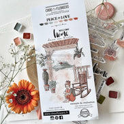 CLEAR STAMP SET - EN EQUILIBRE -LOV118- CHOU & FLOWERS