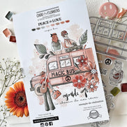 CLEAR STAMP SET - MAGIC BUS -LOV120- CHOU & FLOWERS