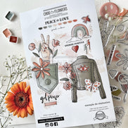 CLEAR STAMP SET - GOOD VIBES -LOV122- CHOU & FLOWERS
