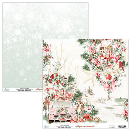 Mintay Papers - Merry Little Christmas Collection - 12 x 12 Double Sided Paper - Sheet 01