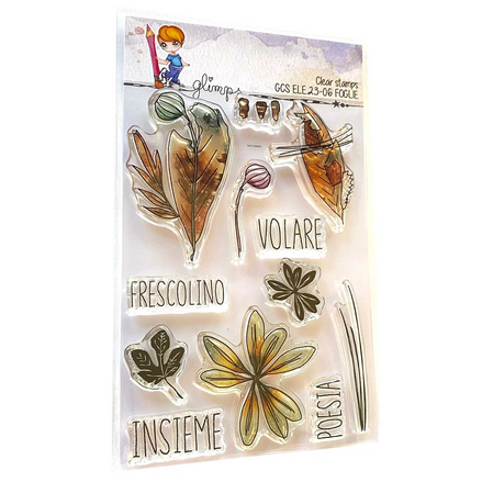"LEAVES" Stamp Set - GCS ELE 23-06 - GLIMPS