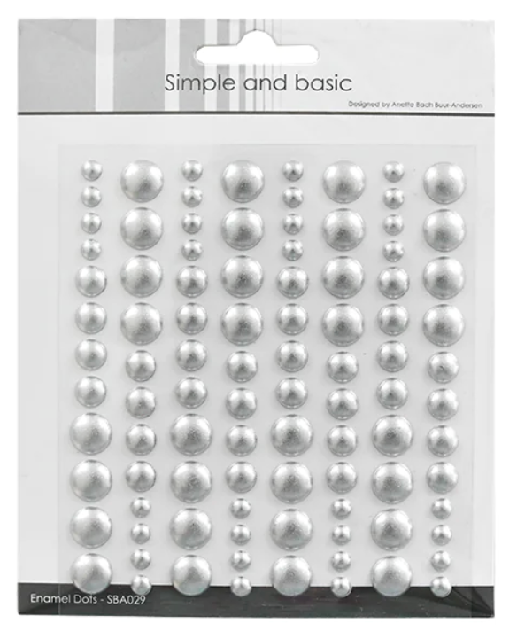 Enamel Dots 'Metallic Silver Matte' - SBA029 - SIMPLE AND BASIC