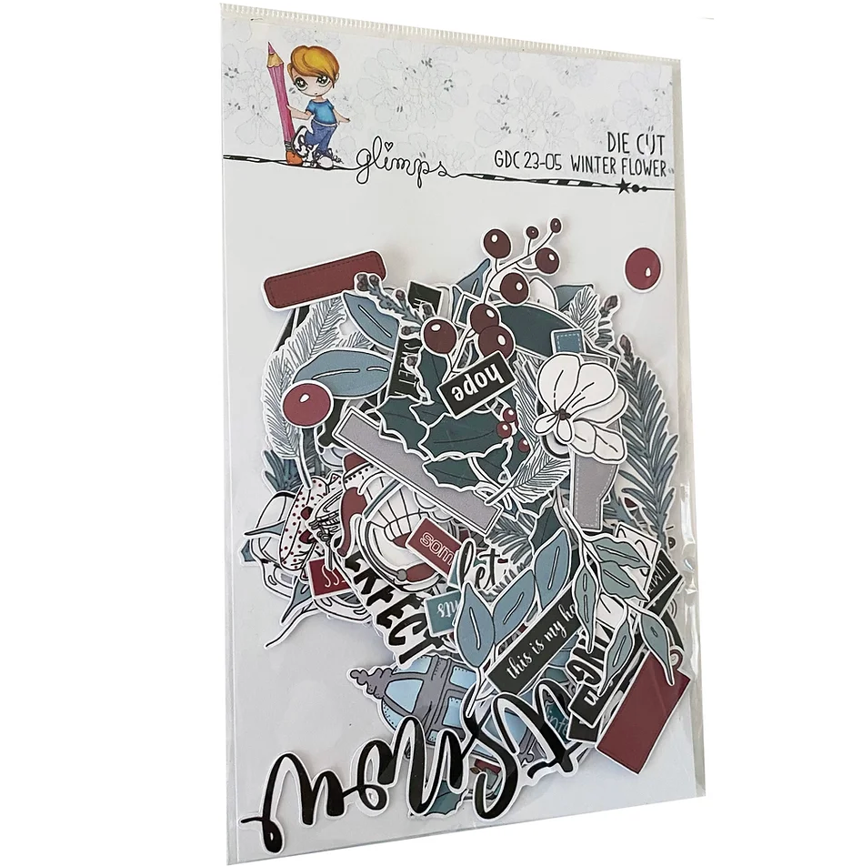Set die cut "WINTER FLOWER "  GDC 23-05 - GLIMPS