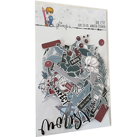 Set die cut "WINTER FLOWER "  GDC 23-05 - GLIMPS