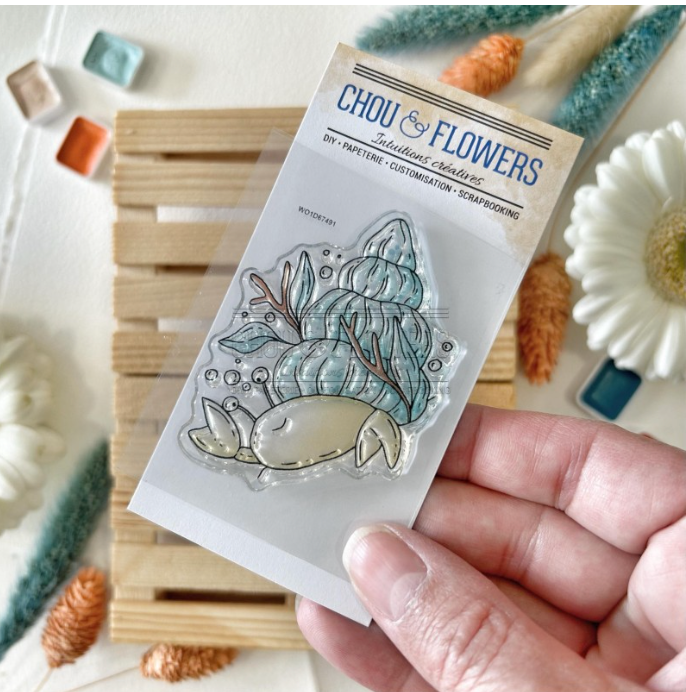 STAMP - MR CRABE -BRE113- CHOU & FLOWERS