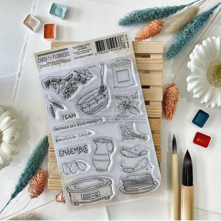 SET TIMBRI - LES CREPES - BRE115- CHOU & FLOWERS