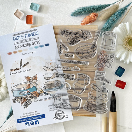 SET TIMBRI - LES CREPES - BRE115- CHOU & FLOWERS