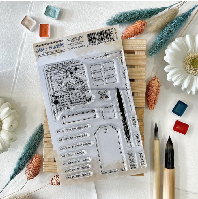 SET TIMBRI - NOTES D'ETE - BRE116- CHOU & FLOWERS