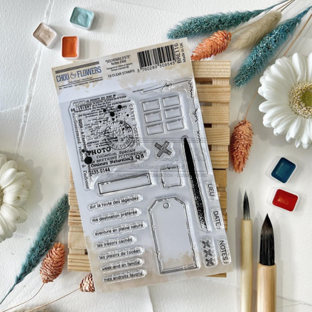 SET TIMBRI - NOTES D'ETE - BRE116- CHOU & FLOWERS