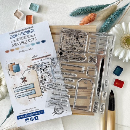 SET TIMBRI - NOTES D'ETE - BRE116- CHOU & FLOWERS