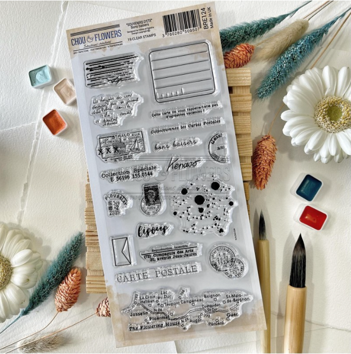 STAMP SET - BONS BAISERS - BRE124- CHOU & FLOWERS